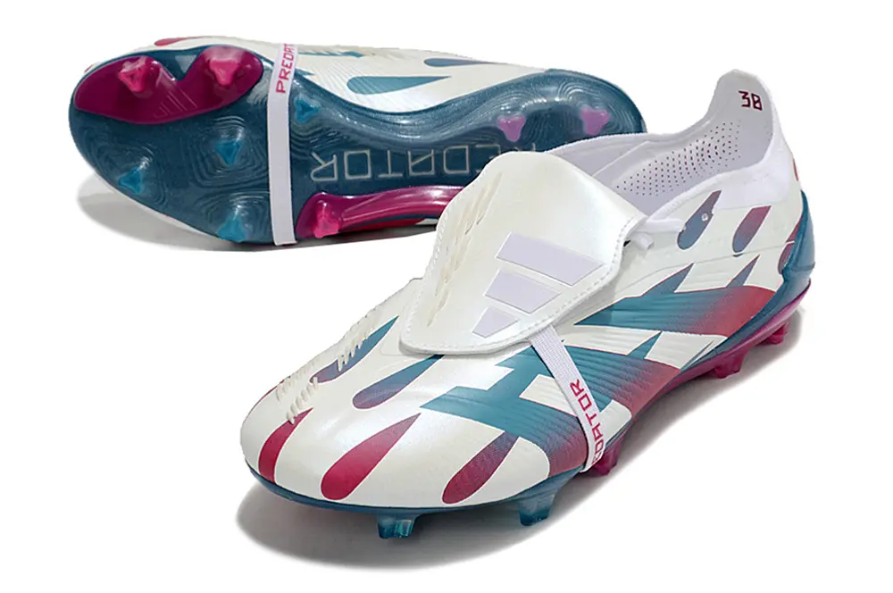 Adidas Predator Elite Foldover Tongue FG - White/Crimson Red/Aqua Blue