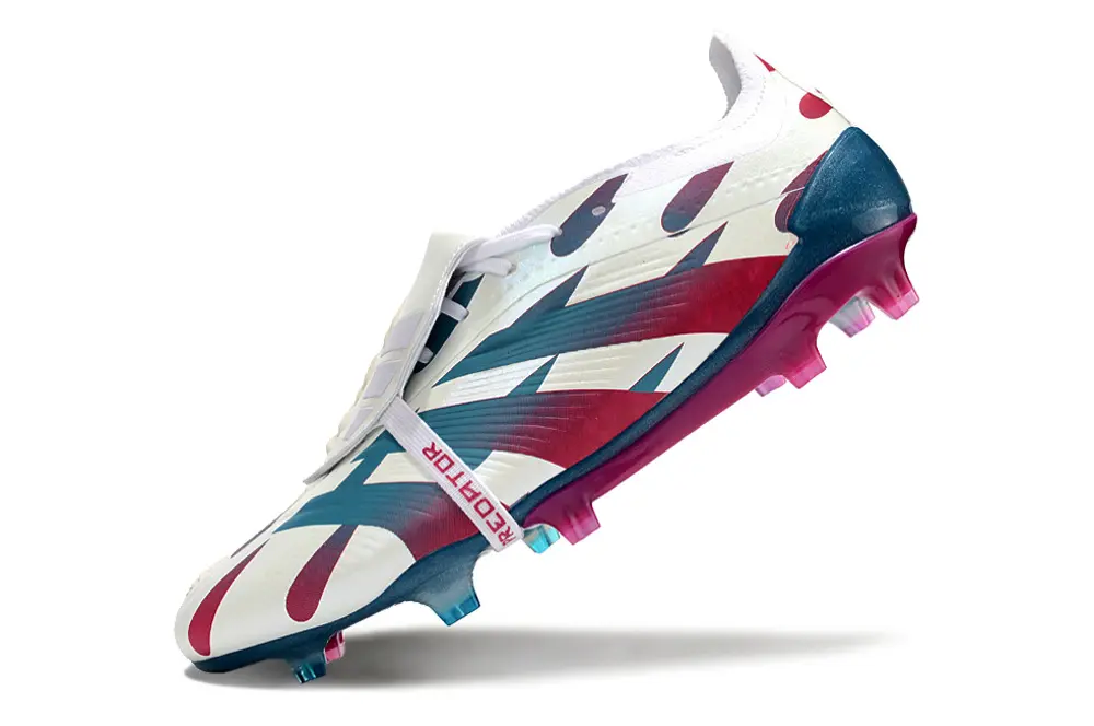 Adidas Predator Elite Foldover Tongue FG - White/Crimson Red/Aqua Blue