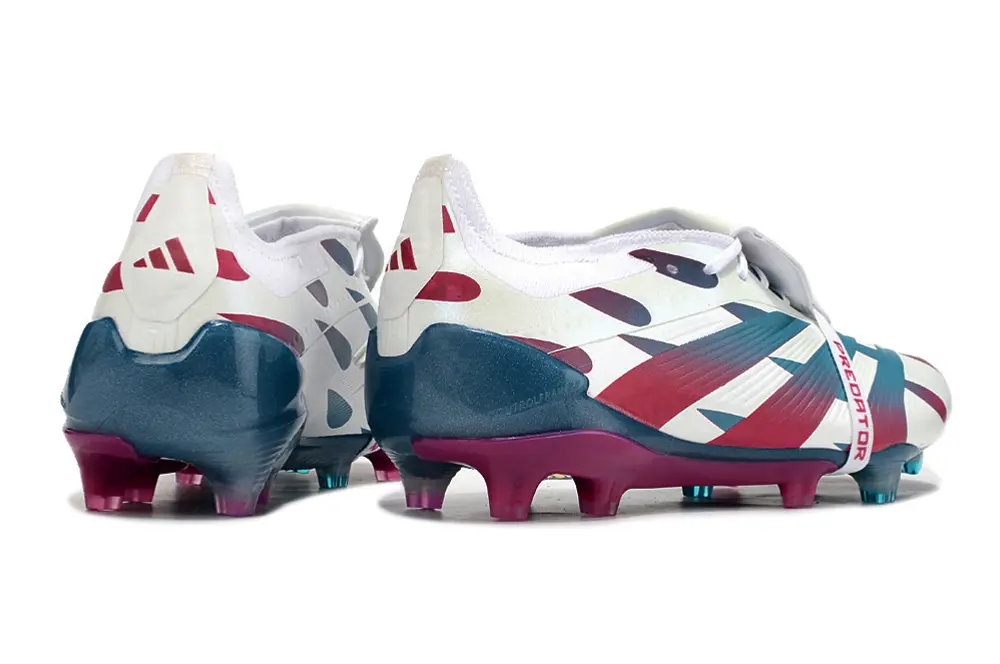 Adidas Predator Elite Foldover Tongue FG - White/Crimson Red/Aqua Blue