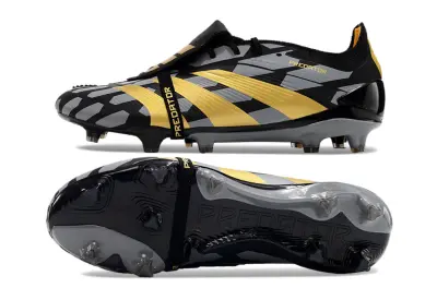Adidas Predator Elite Foldover Tongue FG - Black/Metallic Gold/Graphite Gray