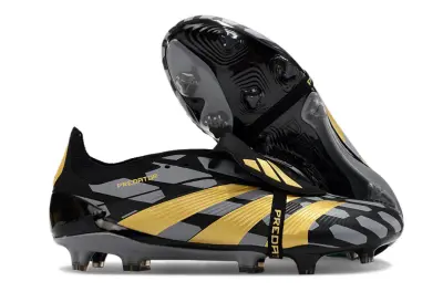 Adidas Predator Elite Foldover Tongue FG - Black/Metallic Gold/Graphite Gray