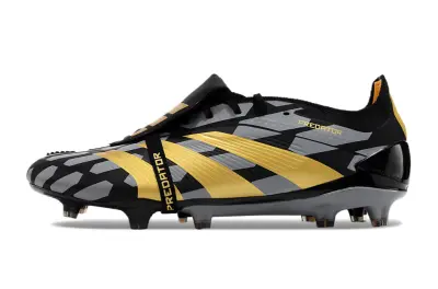 Adidas Predator Elite Foldover Tongue FG - Black/Metallic Gold/Graphite Gray