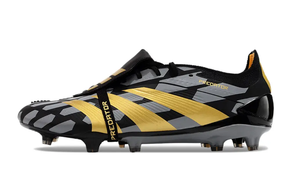 Adidas Predator Elite Foldover Tongue FG - Black/Metallic Gold/Graphite Gray