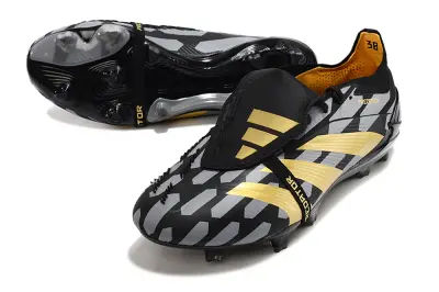 Adidas Predator Elite Foldover Tongue FG - Black/Metallic Gold/Graphite Gray