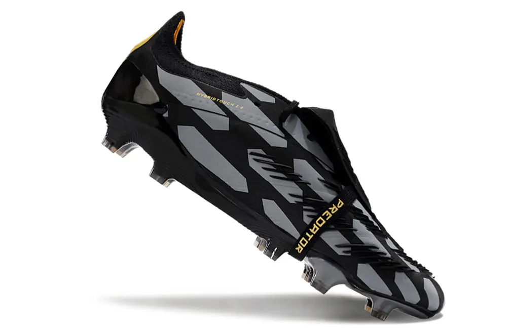 Adidas Predator Elite Foldover Tongue FG - Black/Metallic Gold/Graphite Gray