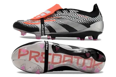 Adidas Predator Elite Foldover Tongue FG - Black/Electric Orange/Metallic Silver