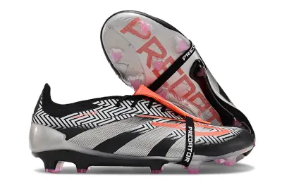 Adidas Predator Elite Foldover Tongue FG - Black/Electric Orange/Metallic Silver