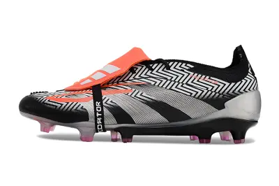 Adidas Predator Elite Foldover Tongue FG - Black/Electric Orange/Metallic Silver