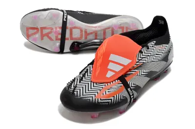 Adidas Predator Elite Foldover Tongue FG - Black/Electric Orange/Metallic Silver