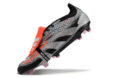 Adidas Predator Elite Foldover Tongue FG - Black/Electric Orange/Metallic Silver