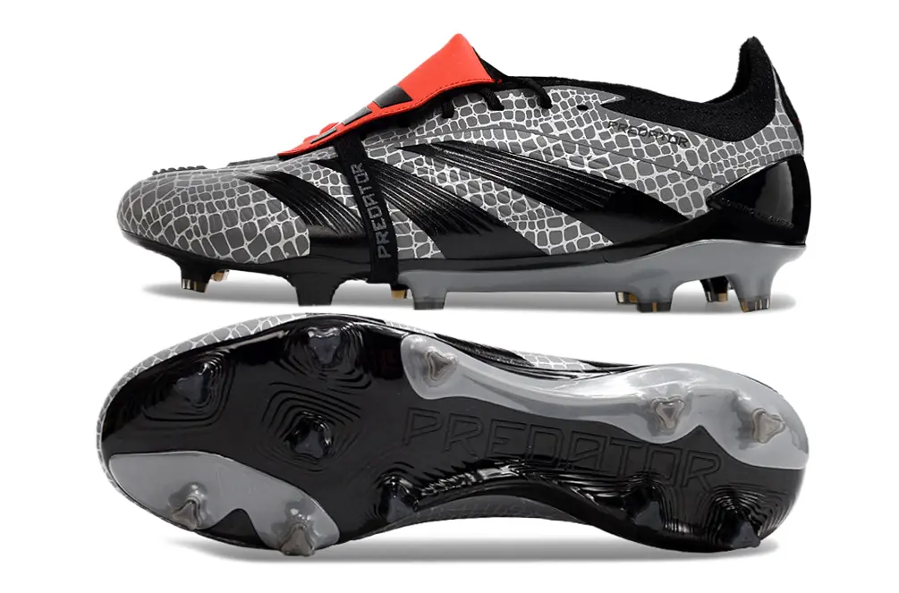 Adidas Predator Elite Foldover Tongue FG - Gray/Black/Red