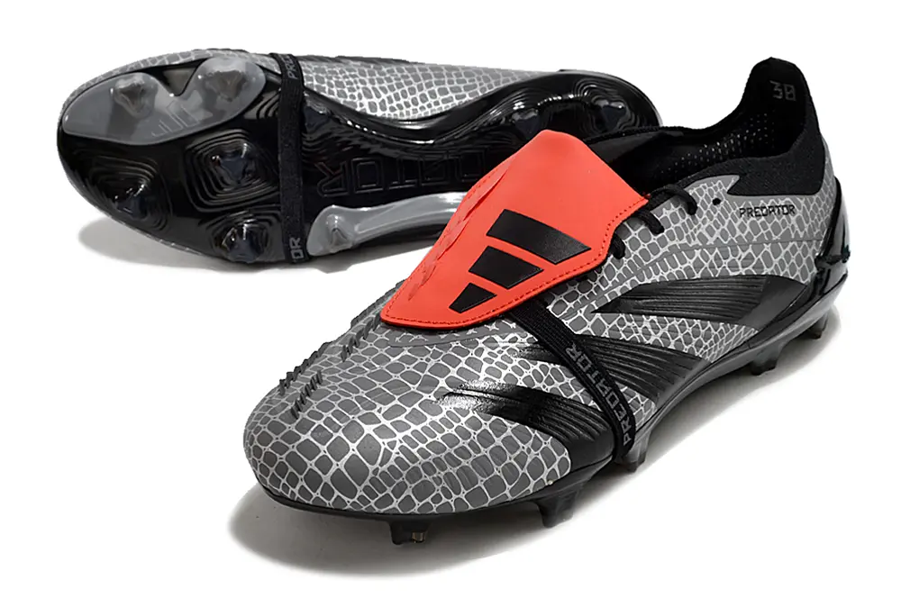 Adidas Predator Elite Foldover Tongue FG - Gray/Black/Red