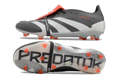 Adidas Predator Elite Foldover Tongue FG - Gray/Electric Orange/White