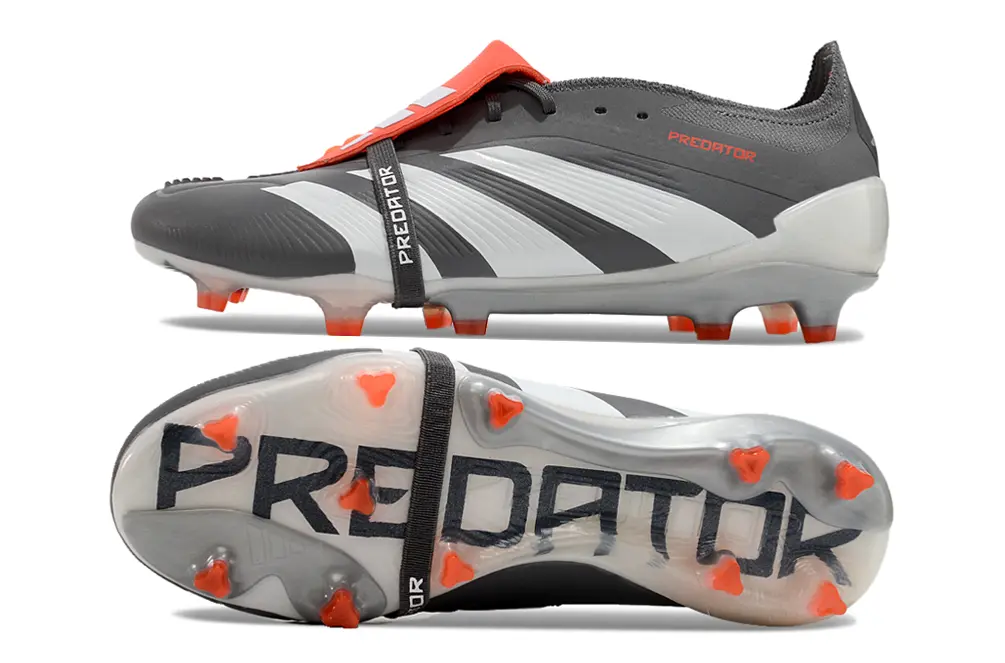 Adidas Predator Elite Foldover Tongue FG - Gray/Electric Orange/White
