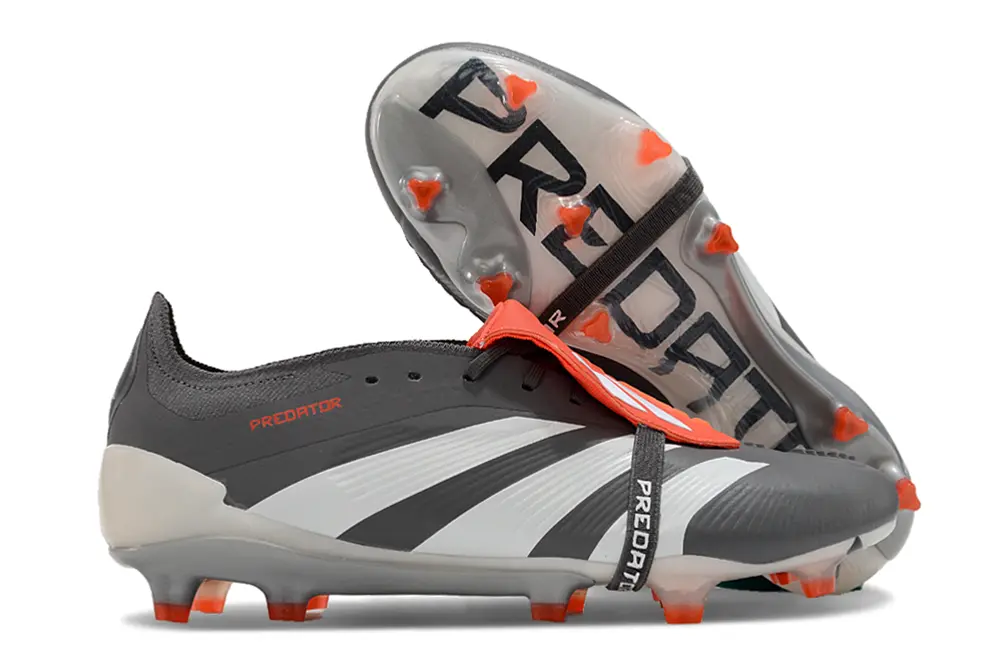 Adidas Predator Elite Foldover Tongue FG - Gray/Electric Orange/White
