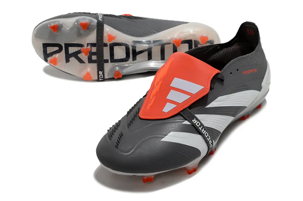 Adidas Predator Elite Foldover Tongue FG - Gray/Electric Orange/White