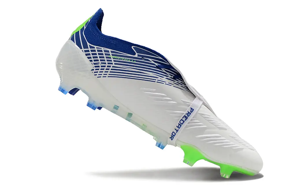 Adidas Predator Elite Foldover Tongue FG - White/Electric Blue/Lime Green