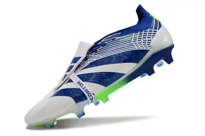 Adidas Predator Elite Foldover Tongue FG - White/Electric Blue/Lime Green