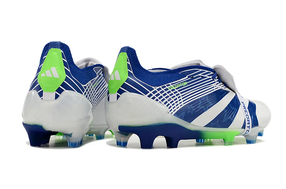 Adidas Predator Elite Foldover Tongue FG - White/Electric Blue/Lime Green