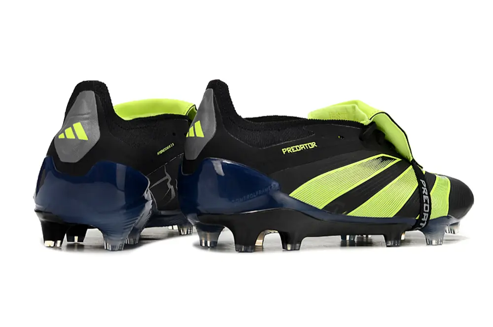 Merky FC x Adidas Predator Elite Foldover Tongue FG - Black/Electric Green/Navy Blue