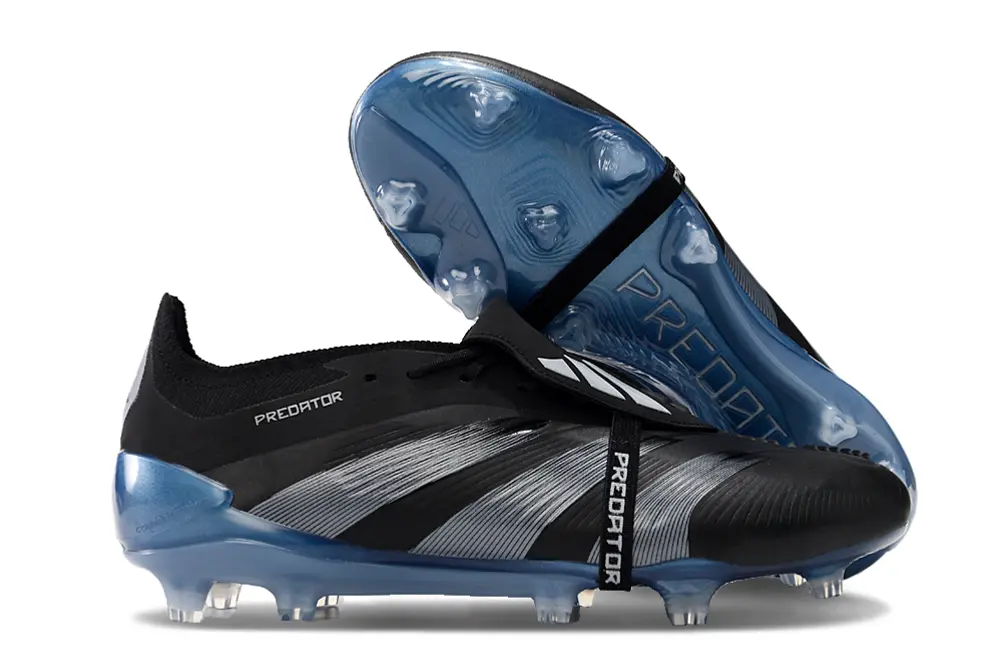 Adidas Predator Elite Foldover Tongue FG - Black/Silver/Blue