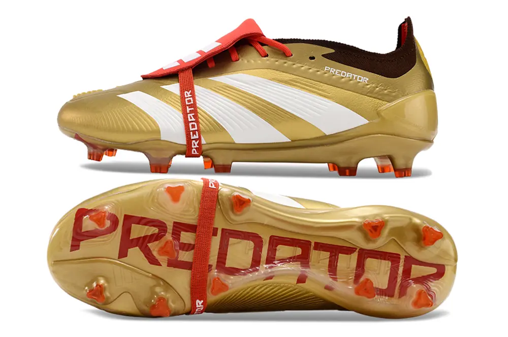 Adidas Predator Elite Foldover Tongue FG - Gold/Crisp White/Deep Brown
