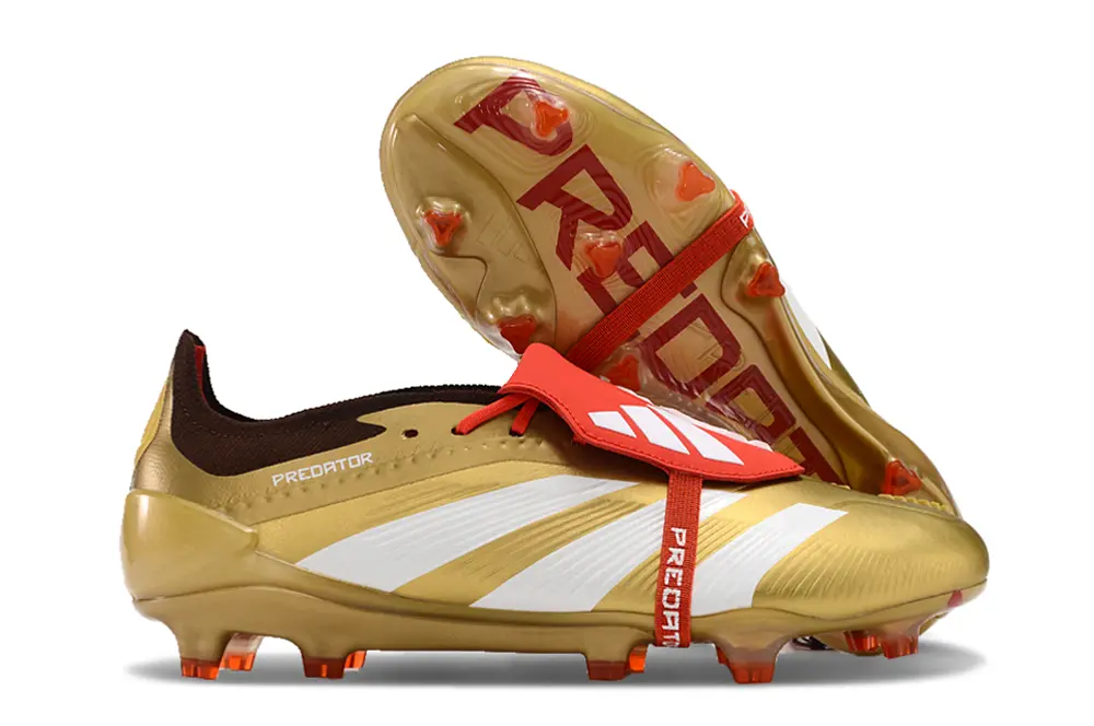 Adidas Predator Elite Foldover Tongue FG - Gold/Crisp White/Deep Brown