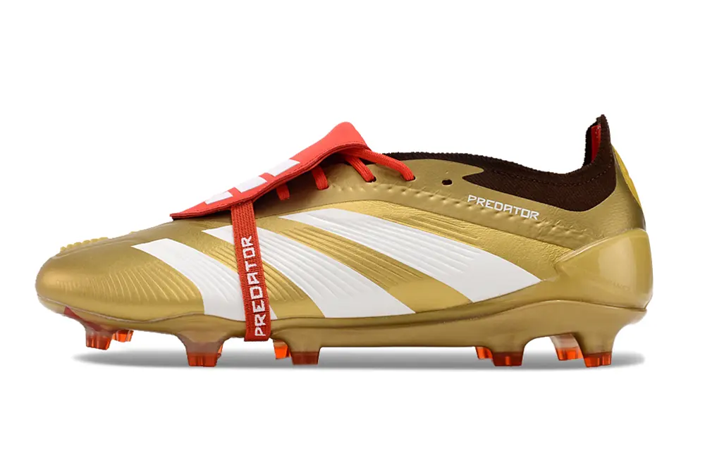 Adidas Predator Elite Foldover Tongue FG - Gold/Crisp White/Deep Brown