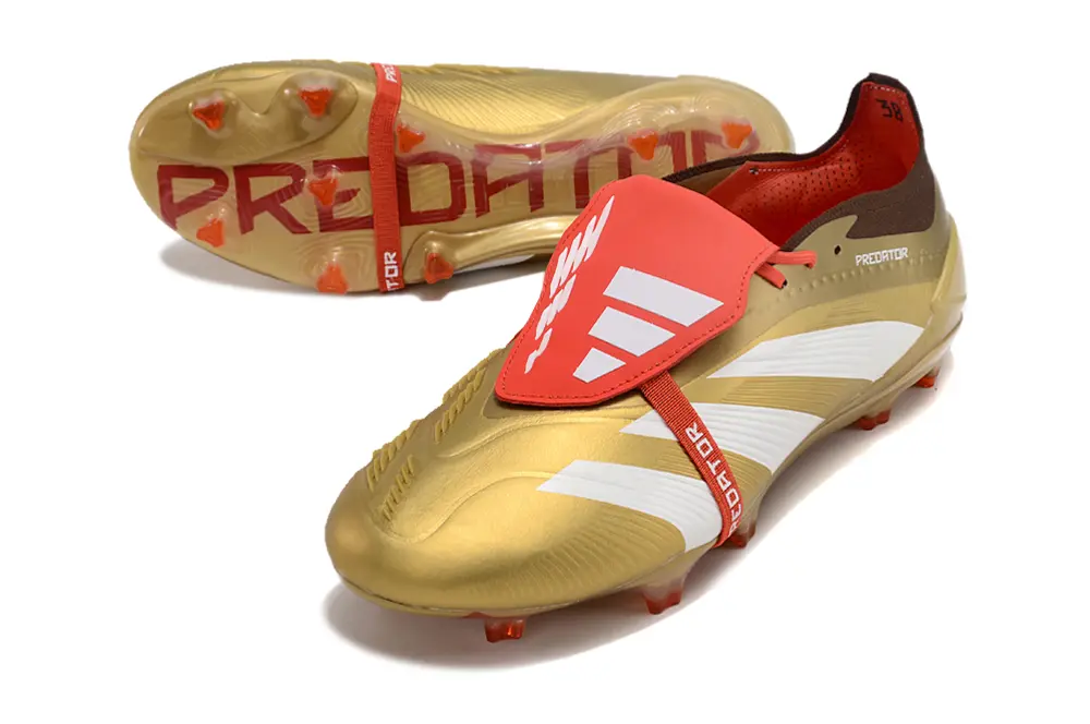 Adidas Predator Elite Foldover Tongue FG - Gold/Crisp White/Deep Brown