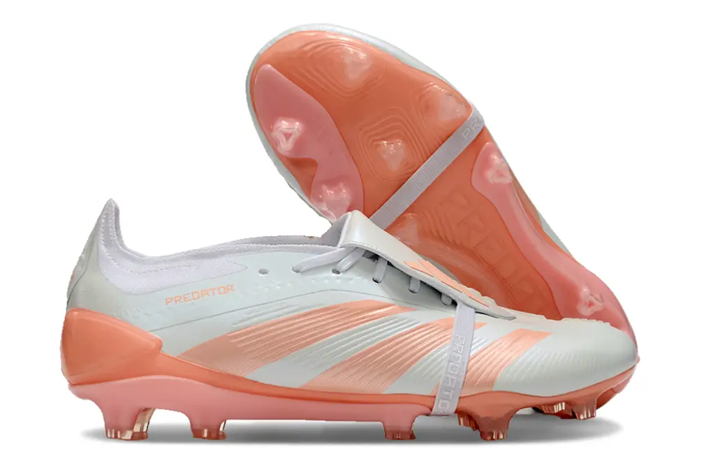 Adidas Predator Elite Foldover Tongue FG - White/Peach Mist/Sunset Coral