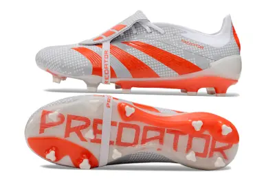 Adidas Predator Elite Foldover Tongue FG - Gray/Vibrant Orange/White