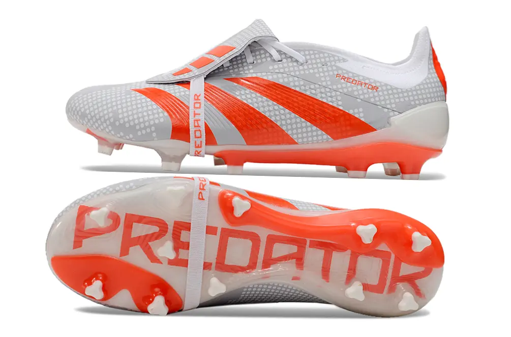 Adidas Predator Elite Foldover Tongue FG - Gray/Vibrant Orange/White