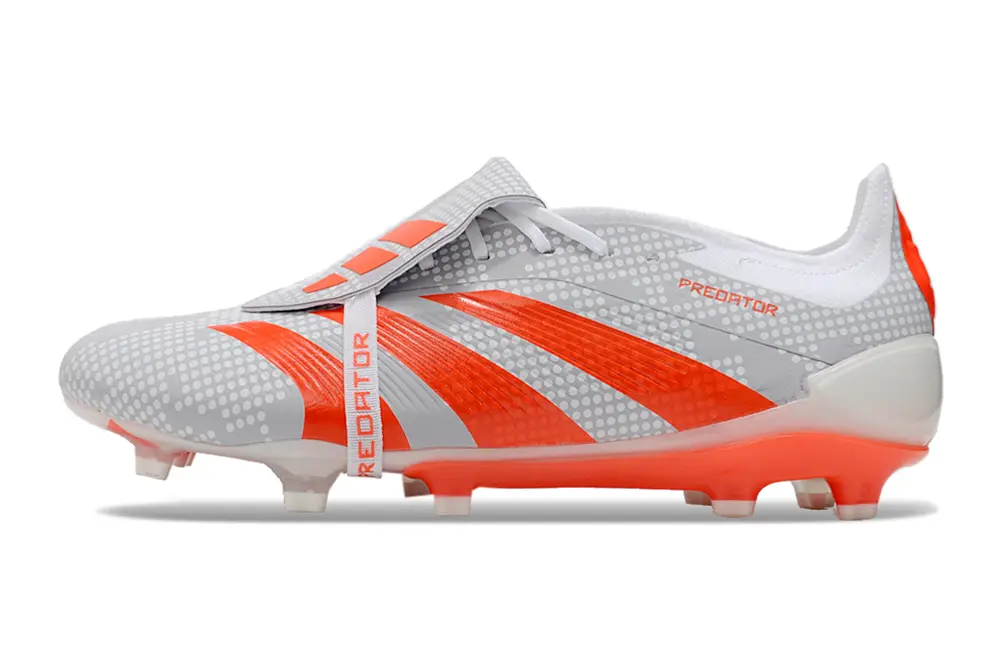 Adidas Predator Elite Foldover Tongue FG - Gray/Vibrant Orange/White