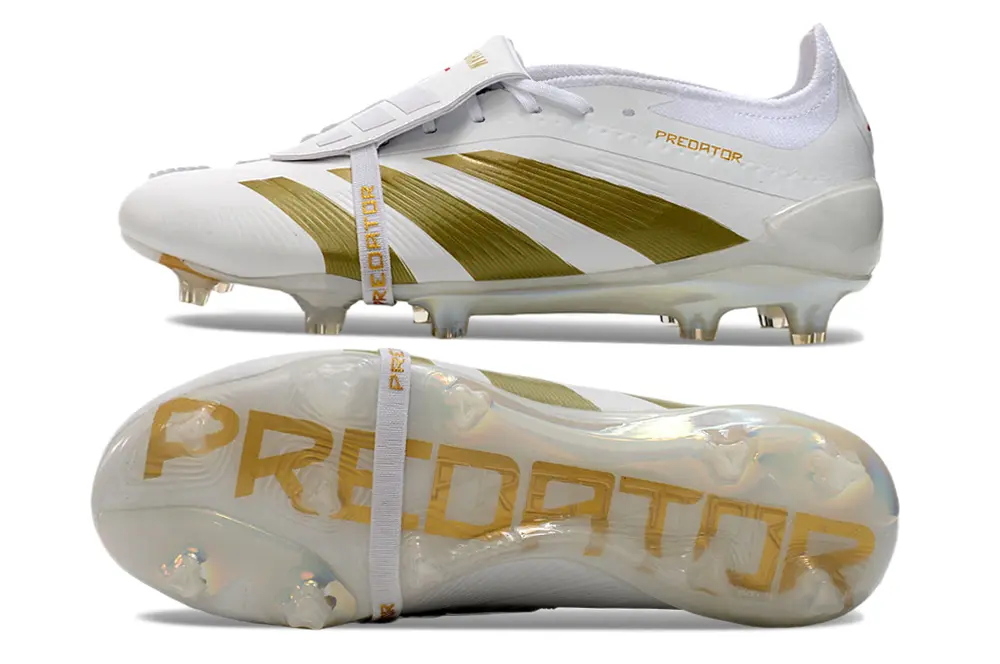 Adidas Predator Elite Foldover Tongue FG - White/Metallic Gold/Black