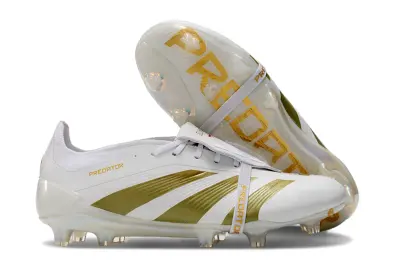 Adidas Predator Elite Foldover Tongue FG - White/Metallic Gold/Black