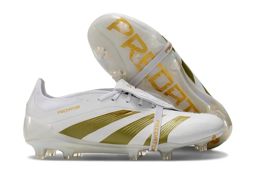 Adidas Predator Elite Foldover Tongue FG - White/Metallic Gold/Black