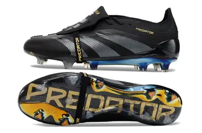 Adidas Predator Elite Foldover Tongue FG - Black/Midnight Black/Sleek Silver