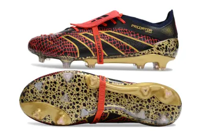 Adidas Predator Elite Foldover Tongue FG - Red/Black/Gold