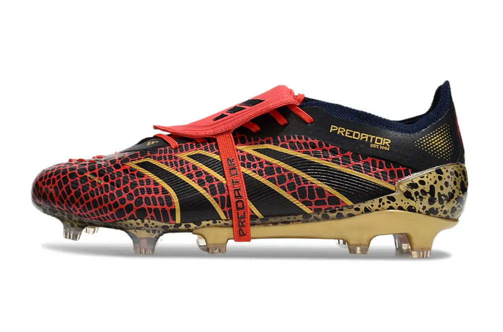 Adidas Predator Elite Foldover Tongue FG - Red/Black/Gold