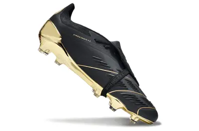 Jude Bellingham x Adidas Predator Elite Foldover Tongue FG - Black/Gold Metallic/Black Pearl
