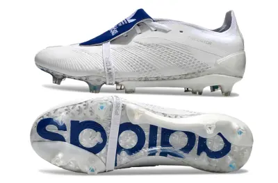 David Beckham x Adidas Predator Elite Foldover Tongue FG - White/Navy Blue/Silver Grey