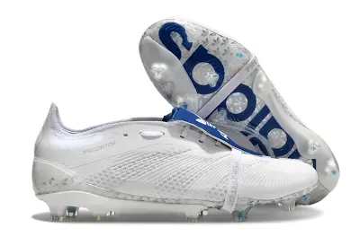 David Beckham x Adidas Predator Elite Foldover Tongue FG - White/Navy Blue/Silver Grey