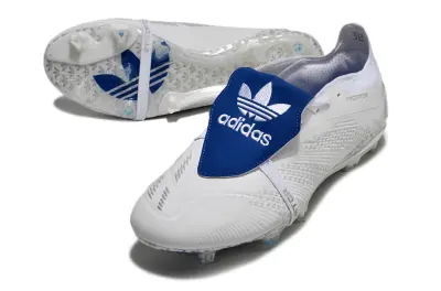 David Beckham x Adidas Predator Elite Foldover Tongue FG - White/Navy Blue/Silver Grey