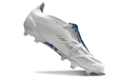 David Beckham x Adidas Predator Elite Foldover Tongue FG - White/Navy Blue/Silver Grey