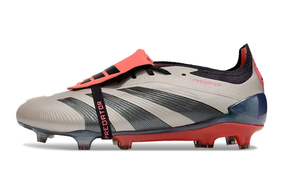 Adidas Predator Elite Foldover Tongue FG - Grey/Coral Red/Shiny Black