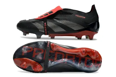 Adidas Predator Elite Foldover Tongue FG - Black/Crimson Red/Jet Black
