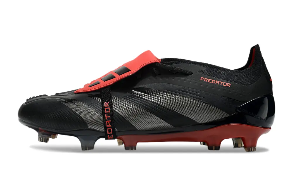 Adidas Predator Elite Foldover Tongue FG - Black/Crimson Red/Jet Black