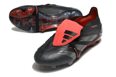 Adidas Predator Elite Foldover Tongue FG - Black/Crimson Red/Jet Black