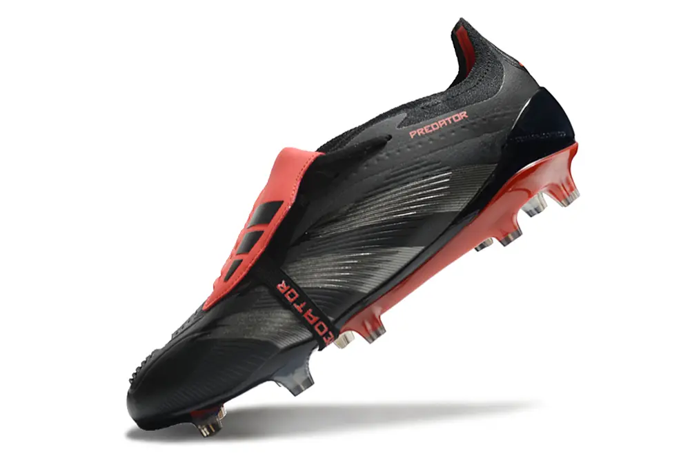 Adidas Predator Elite Foldover Tongue FG - Black/Crimson Red/Jet Black