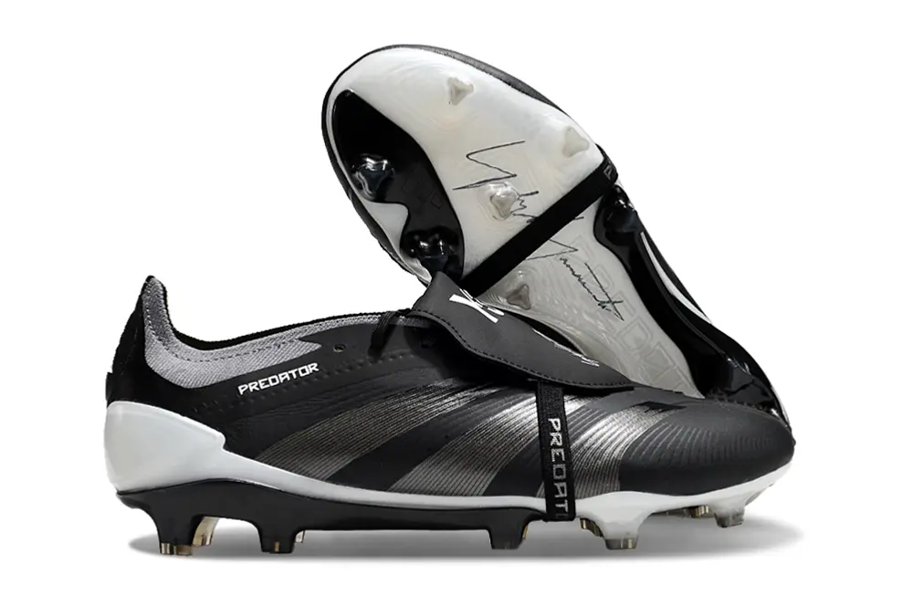 Adidas Predator Elite Foldover Tongue FG - Black/Midnight Black/Steel Grey